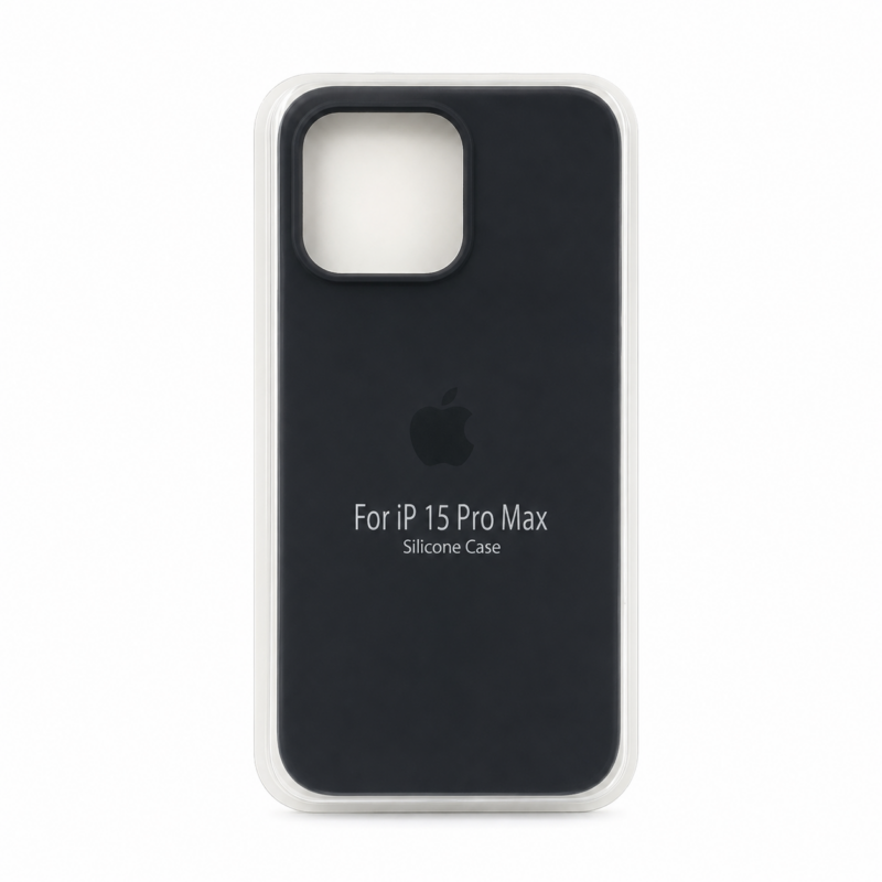 Funda de Silicona para iPhone 15 Pro Max - Negro