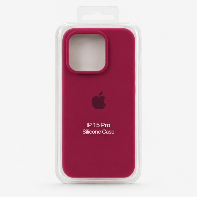 Funda Silicona iPhone 15 Pro - Magenta Oscuro