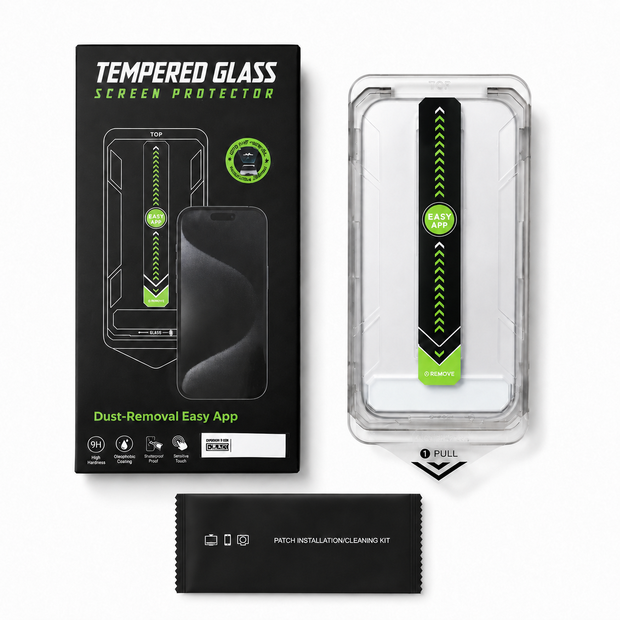 Vidrio Templado para iPhone con Aplicador de Fácil Colocación